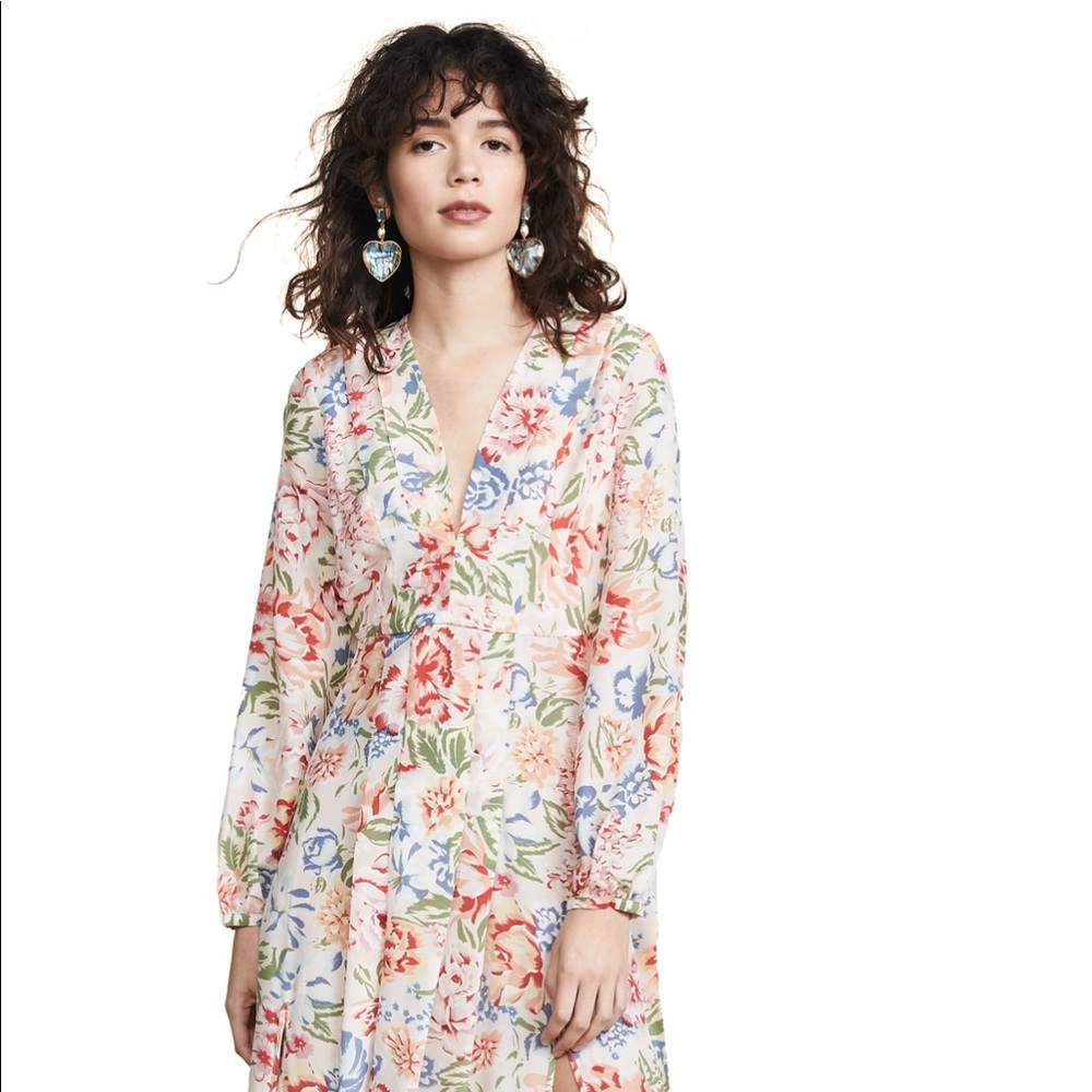 Rixo Camellia dress made out of soft and luxurious silk